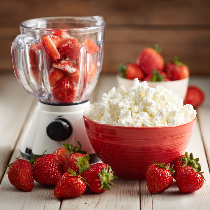 Tvarohovo-jahodová zmrzlina